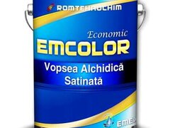 Vopsea Satinata ?Emcolor? - Rosu - Bid. 25 Kg